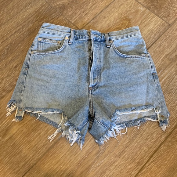 Agolde Pants - AGOLDE High Waisted Denim Shorts